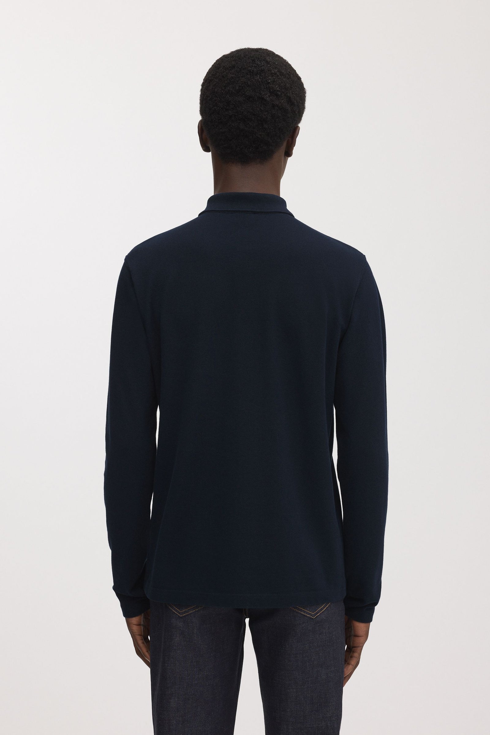 Long Sleeve Pique Polo