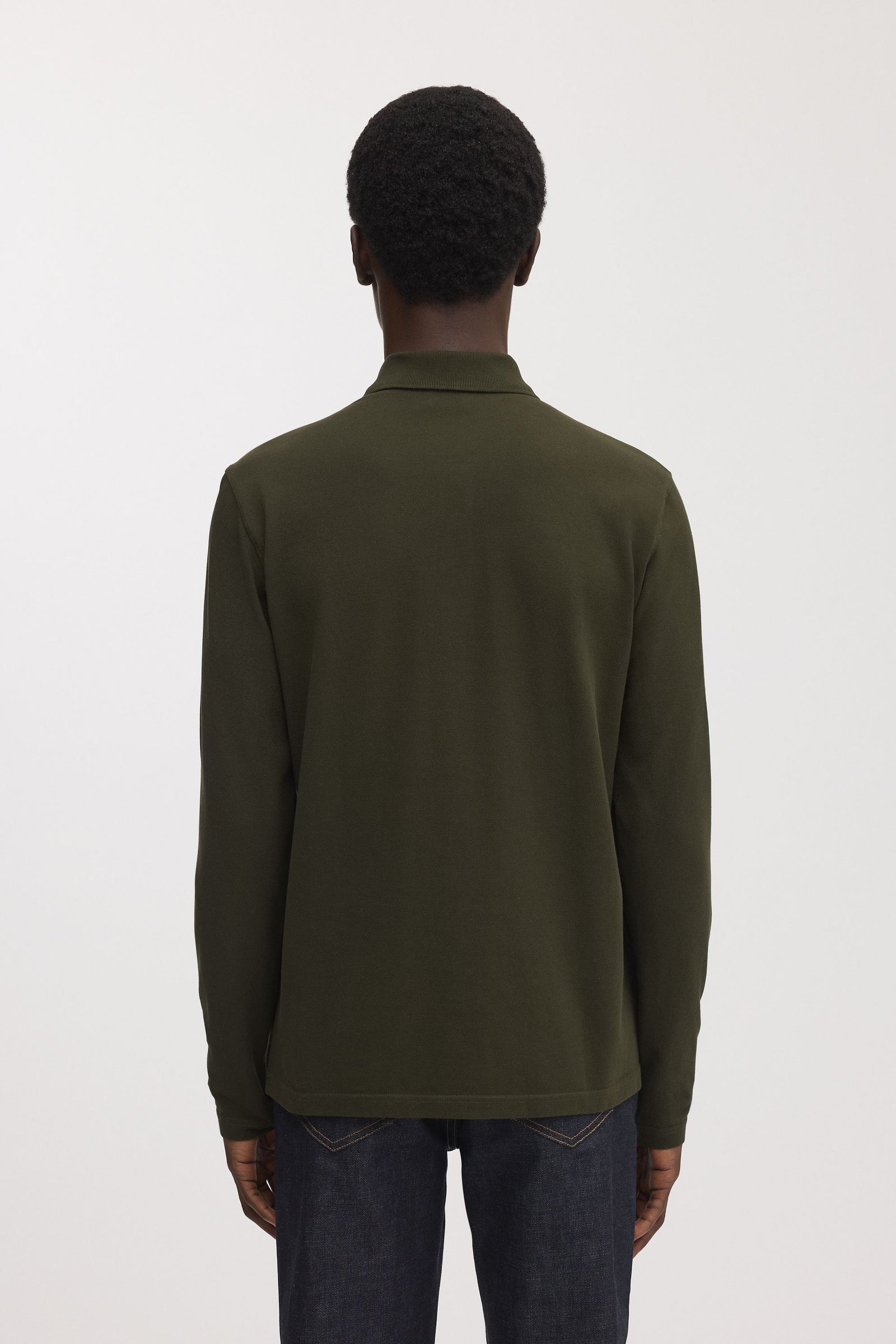 Long Sleeve Pique Polo