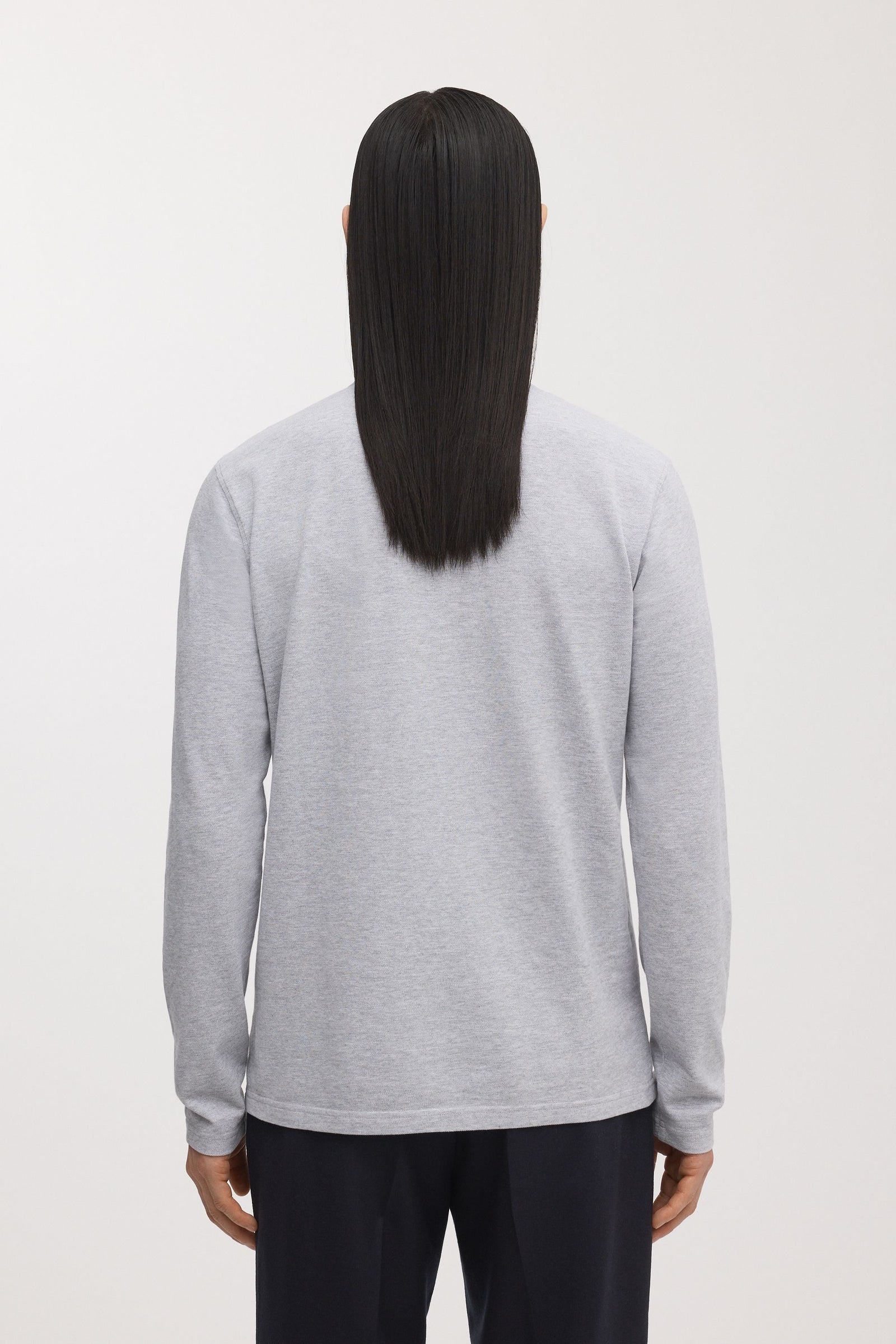 Long Sleeve Pique Polo