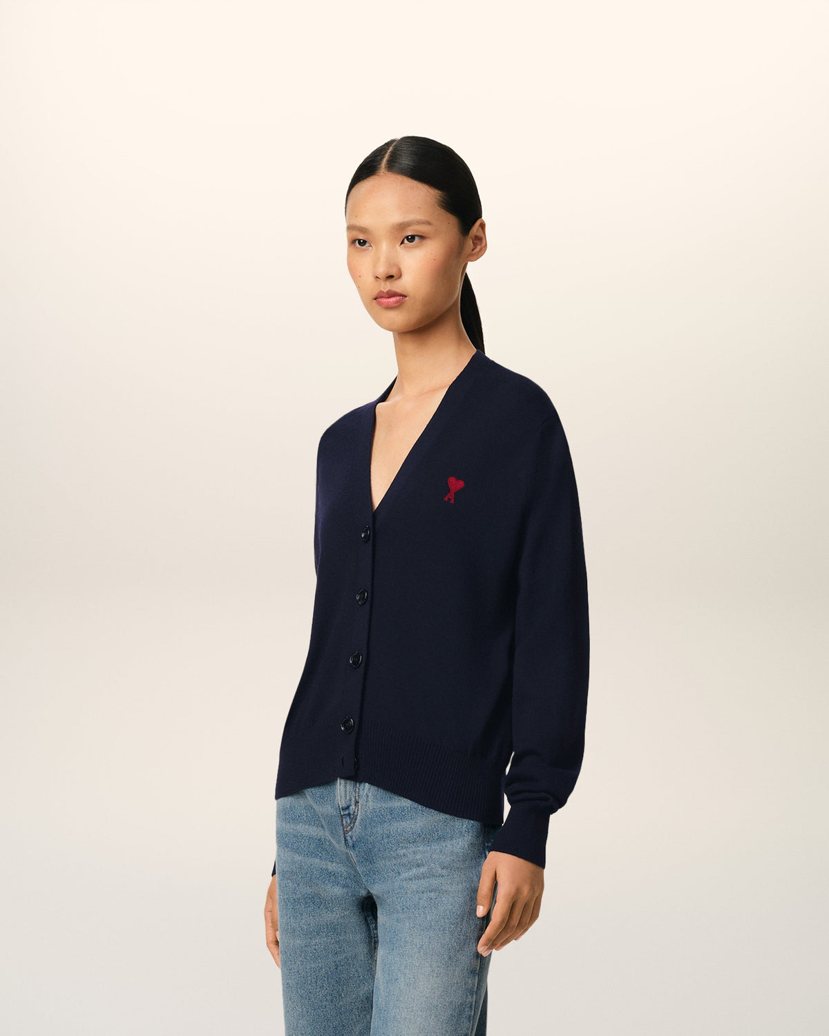 Navy Wool Ami de Coeur Cardigan