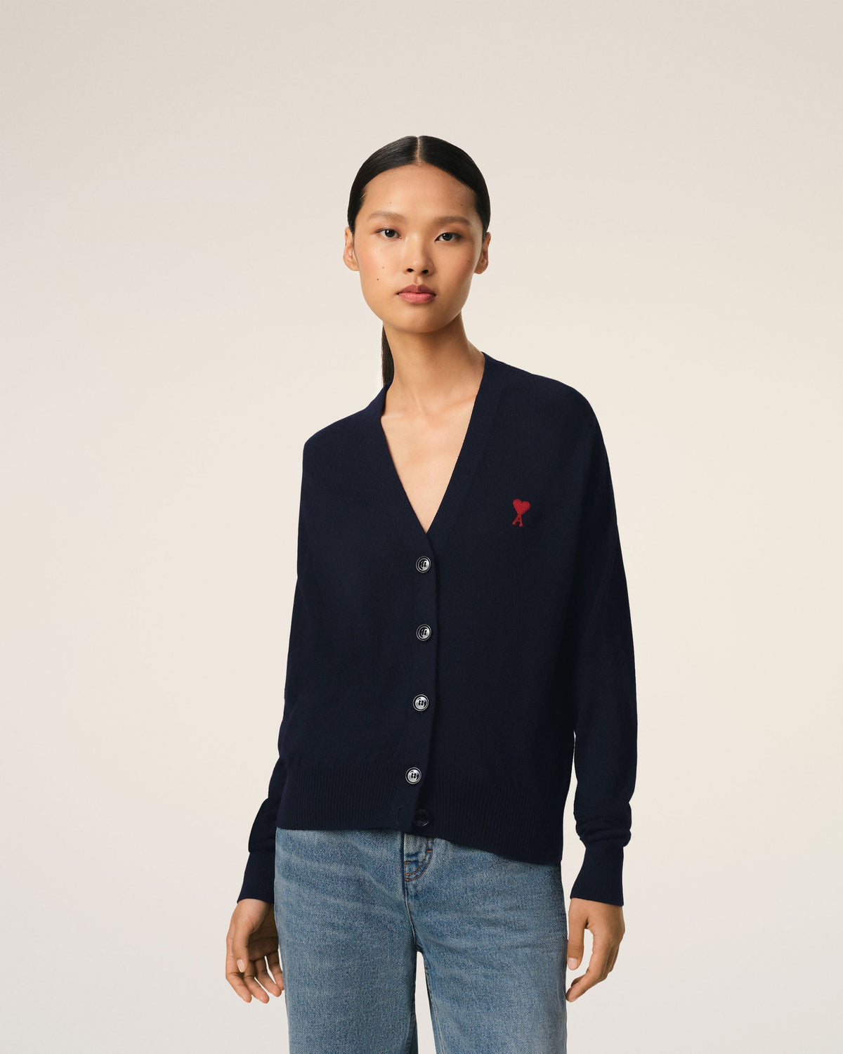 Navy Wool Ami de Coeur Cardigan