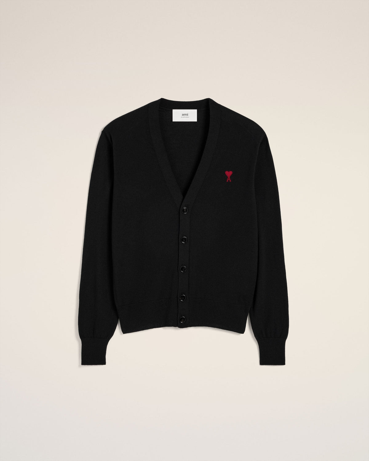 Black Wool Ami de Coeur Cardigan