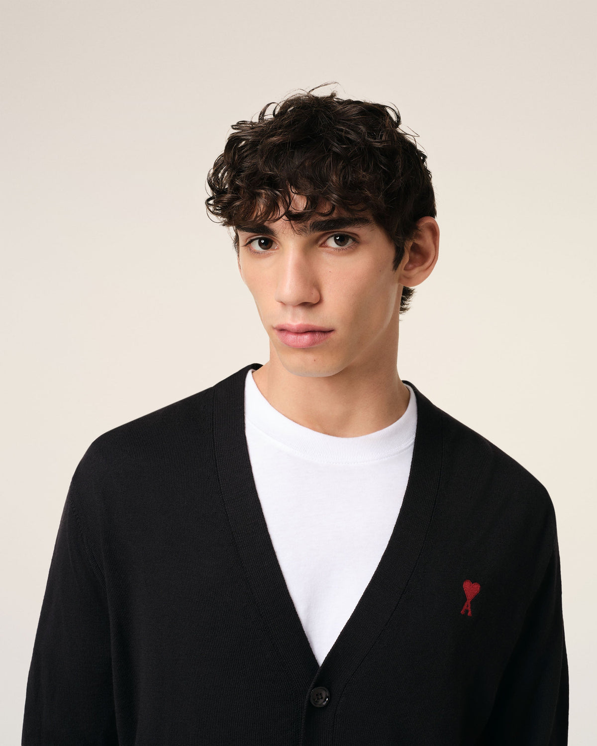 Black Wool Ami de Coeur Cardigan