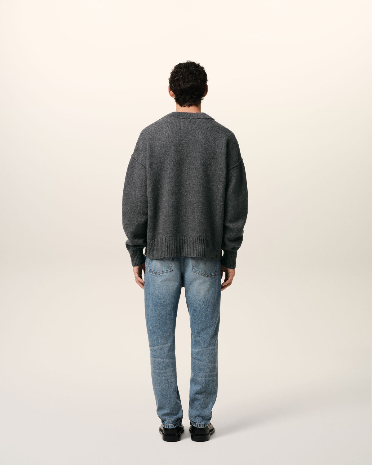 Grey Wool Ami de Coeur Cardigan