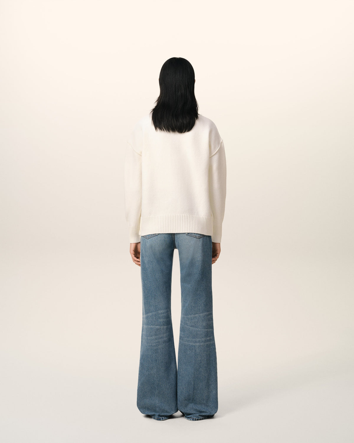 White Wool Ami de Coeur Cardigan