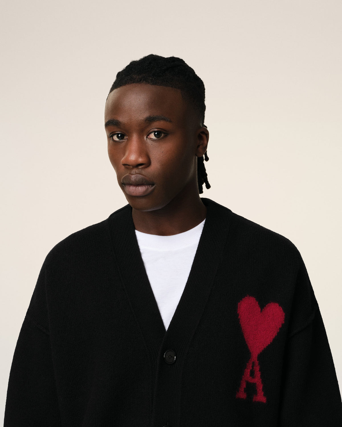 Black Wool Ami de Coeur Cardigan