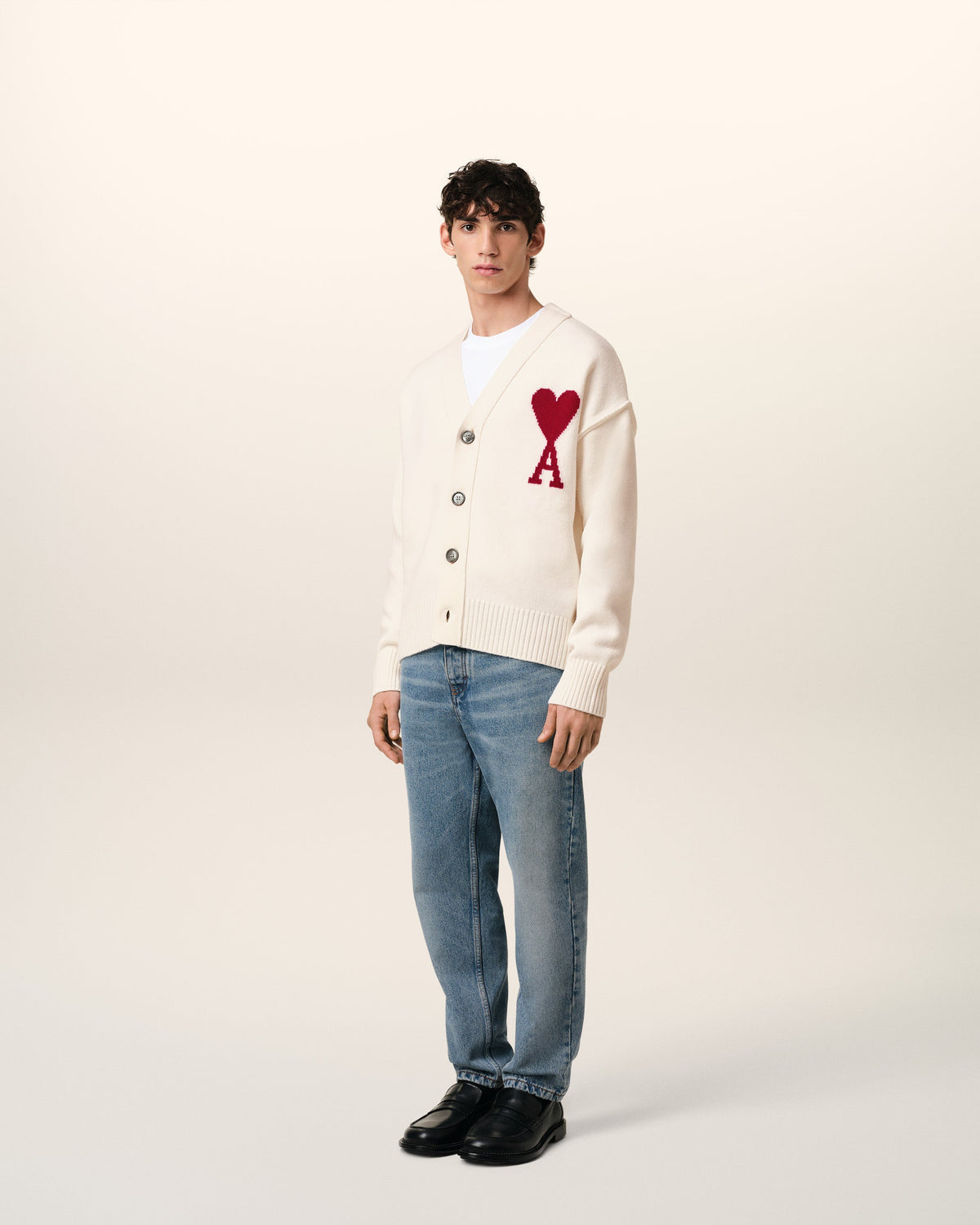 White Wool Ami de Coeur Cardigan
