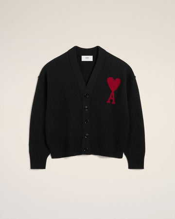 Black Wool Ami de Coeur Cardigan