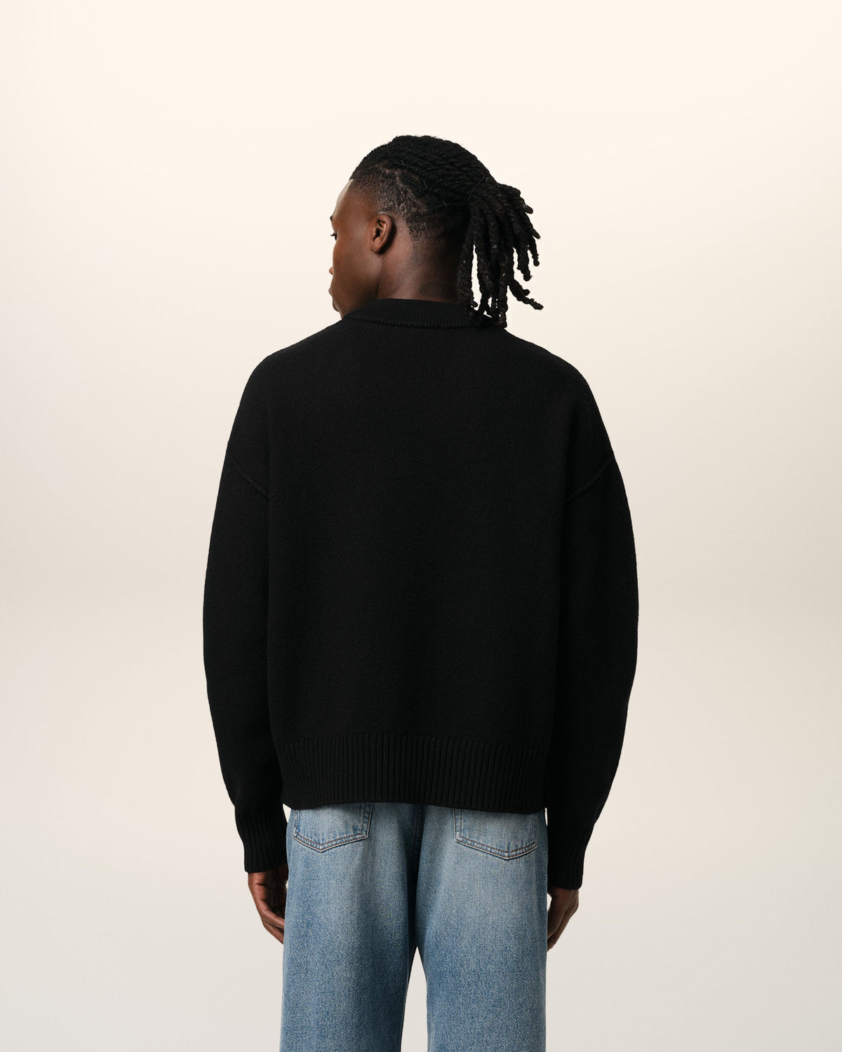 Black Wool Ami de Coeur Cardigan