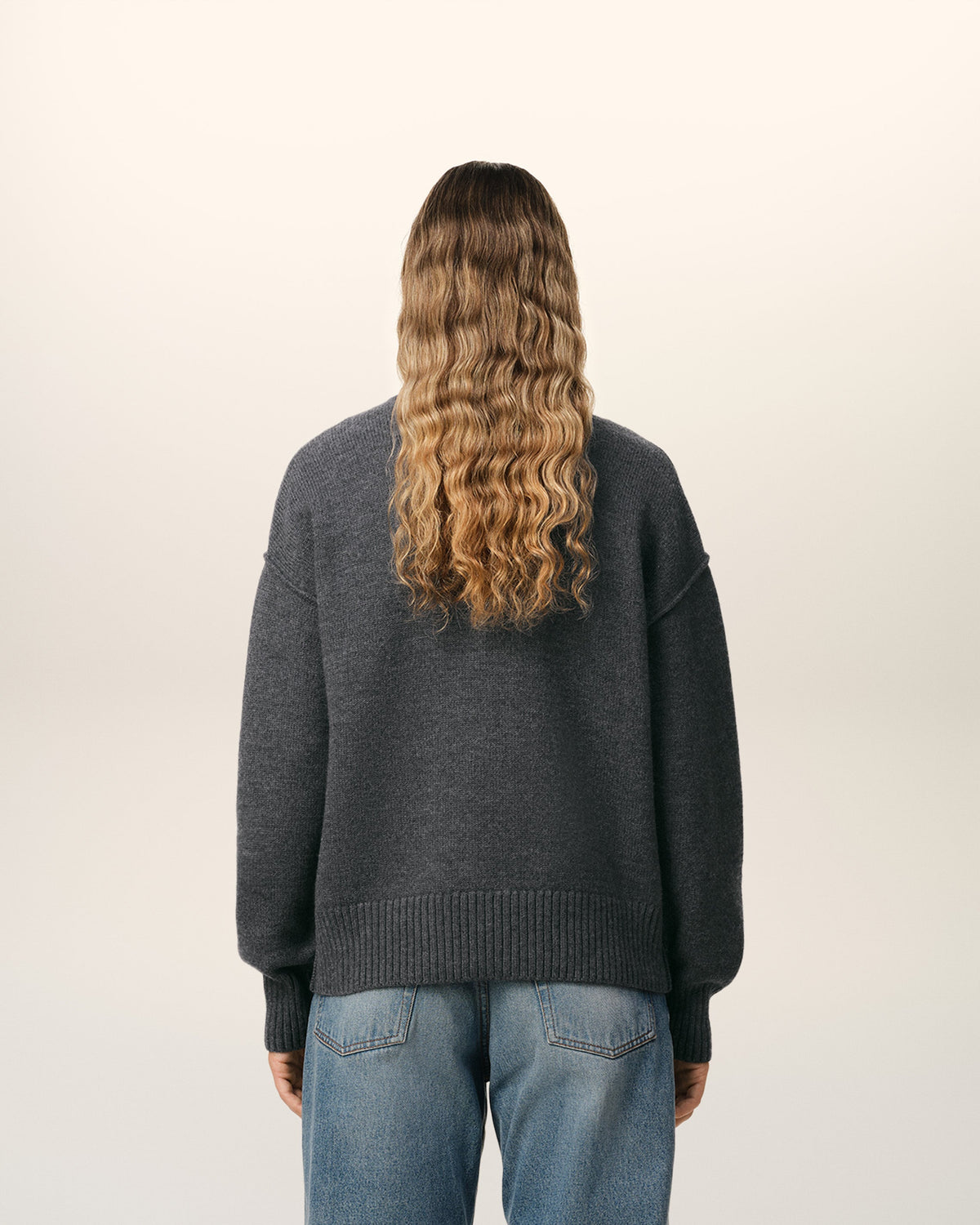 Grey Wool Ami de Coeur Cardigan