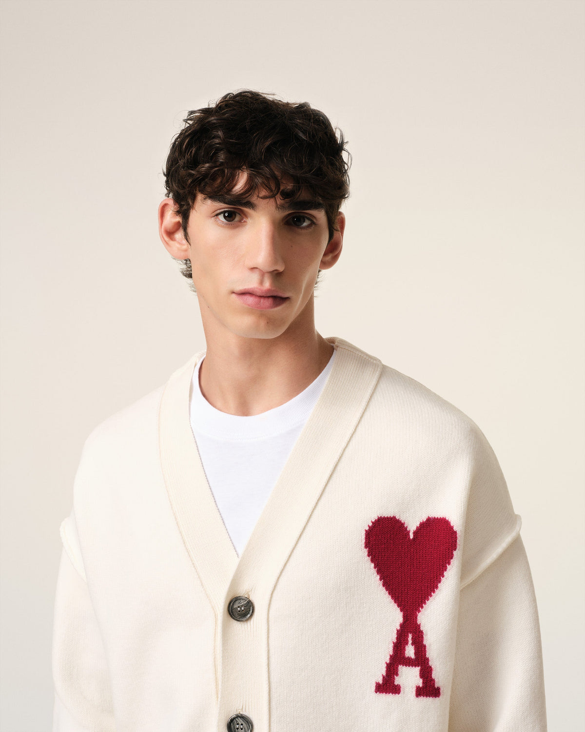 White Wool Ami de Coeur Cardigan