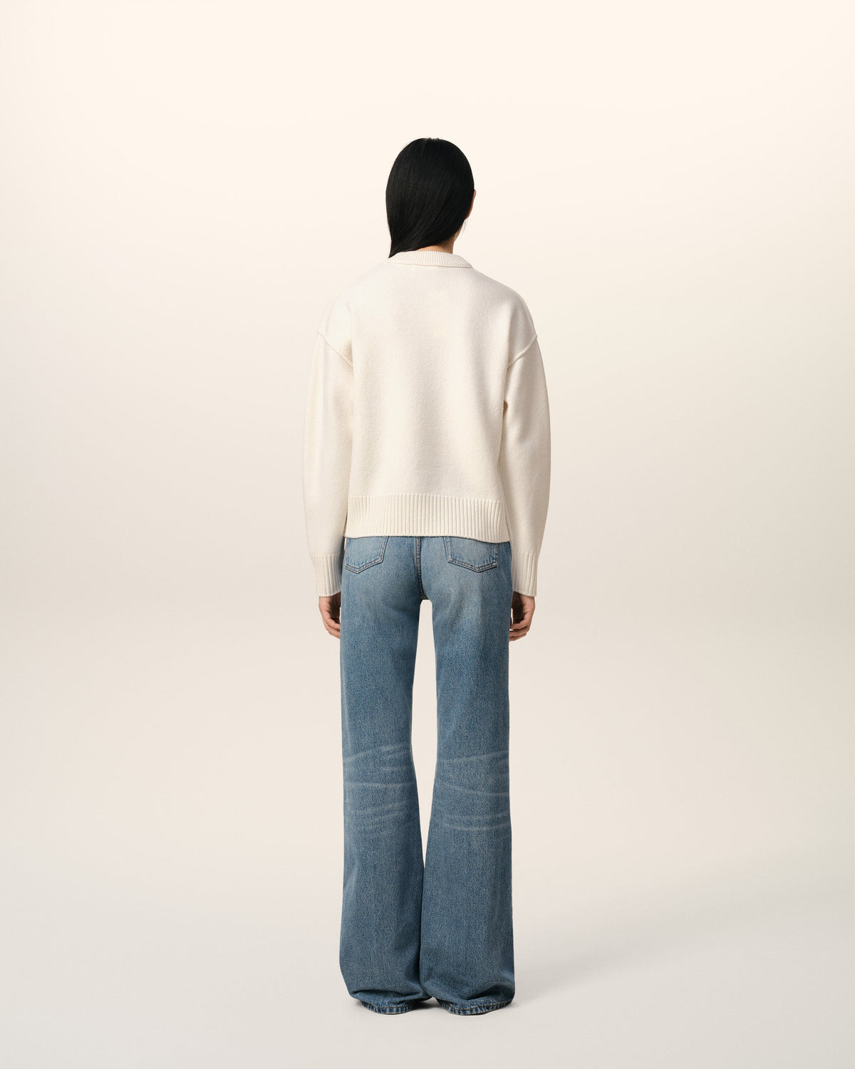 White Wool Ami de Coeur Sweater