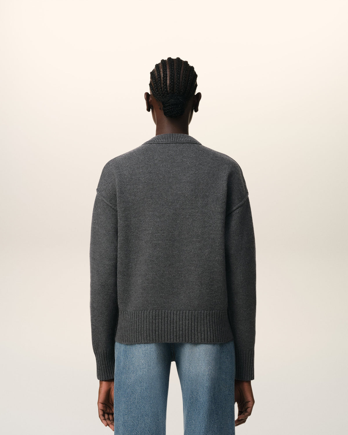 Grey Wool Ami de Coeur Sweater