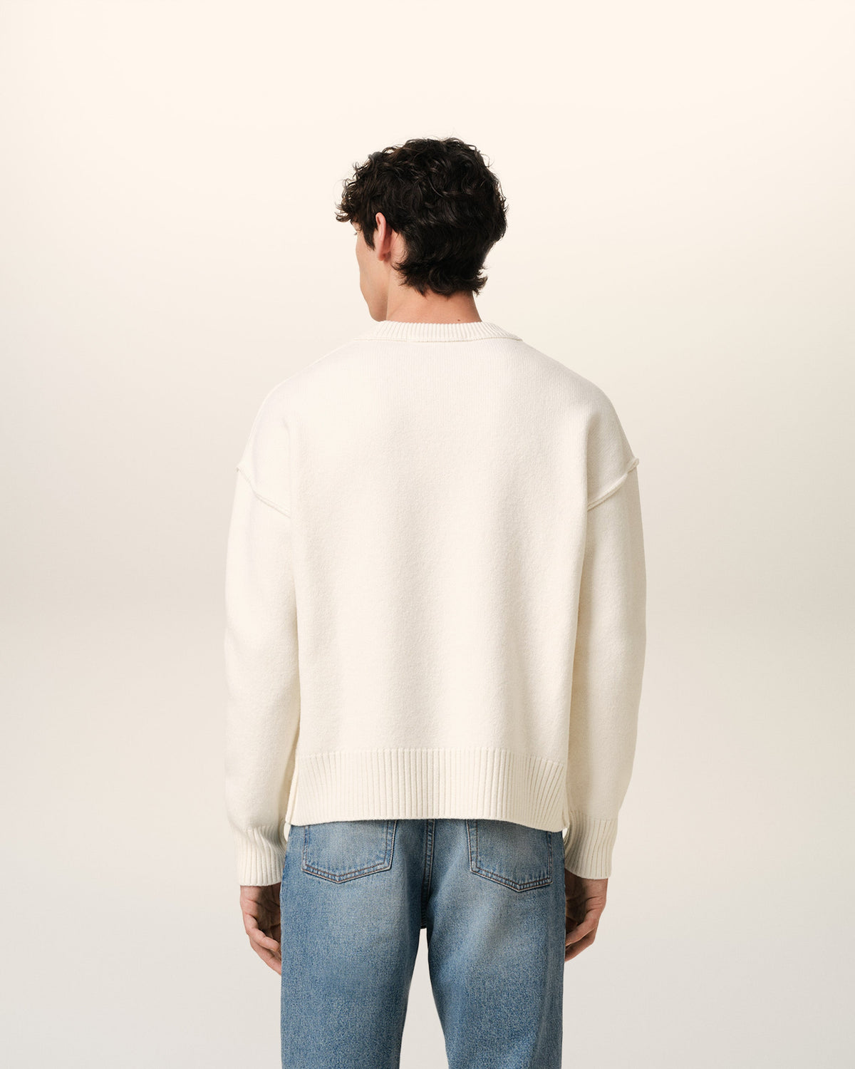 White Wool Ami de Coeur Sweater