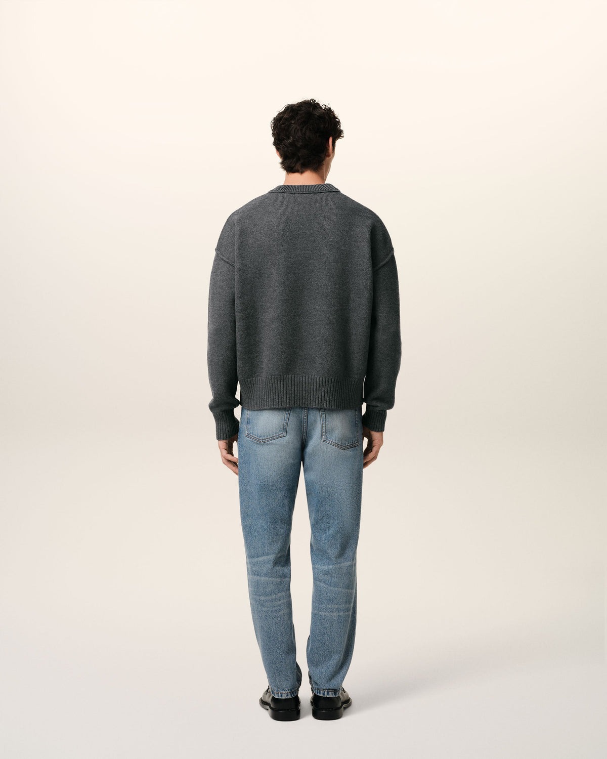 Grey Wool Ami de Coeur Sweater