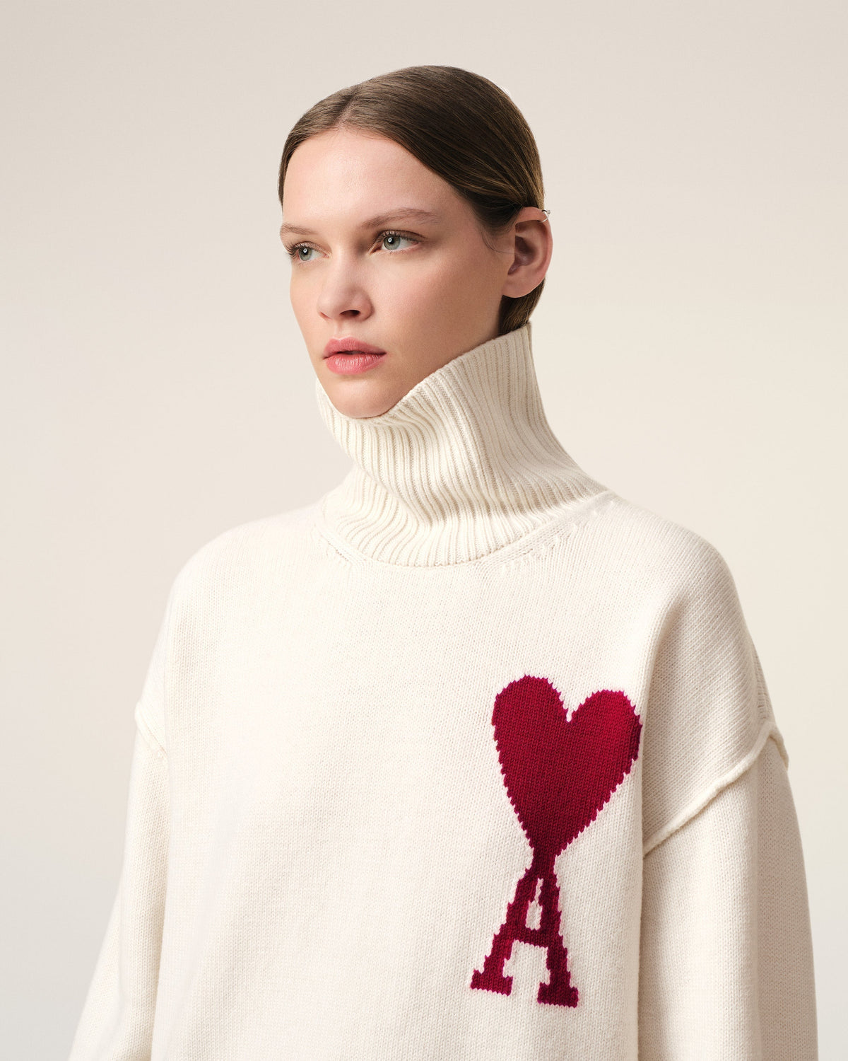 White Wool Ami de Coeur Sweater
