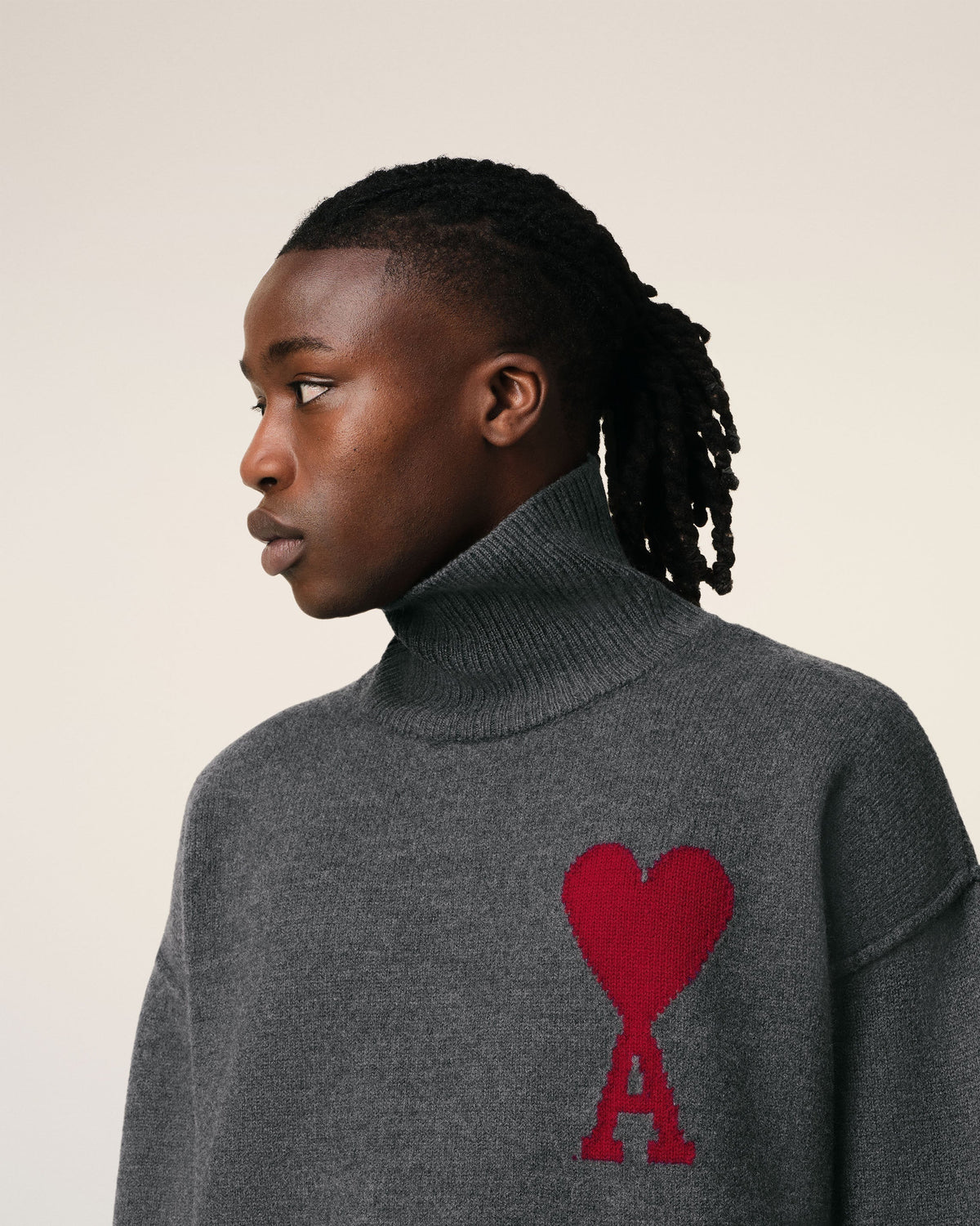 Grey Wool Ami de Coeur Sweater