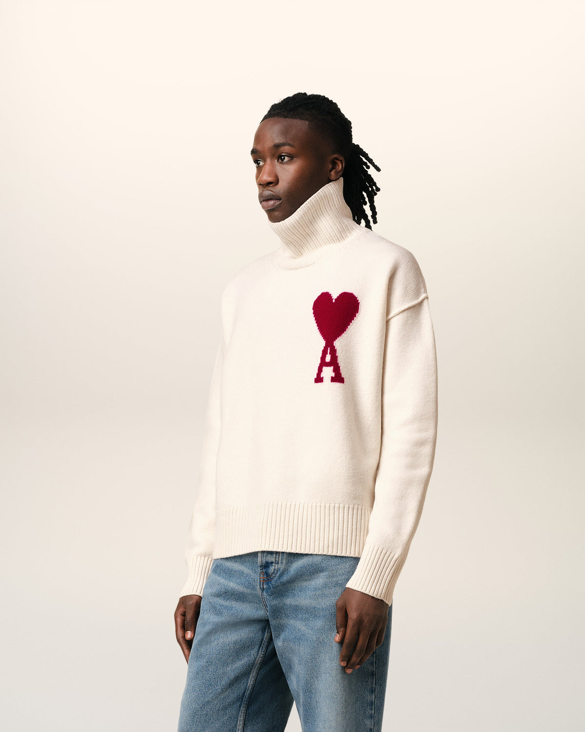 White Wool Ami de Coeur Sweater