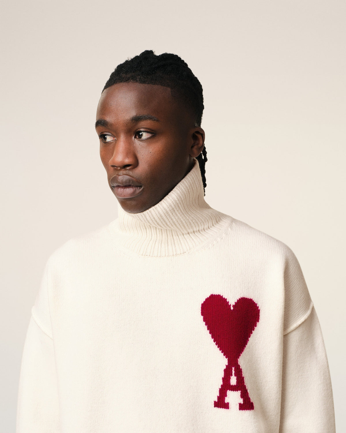 White Wool Ami de Coeur Sweater