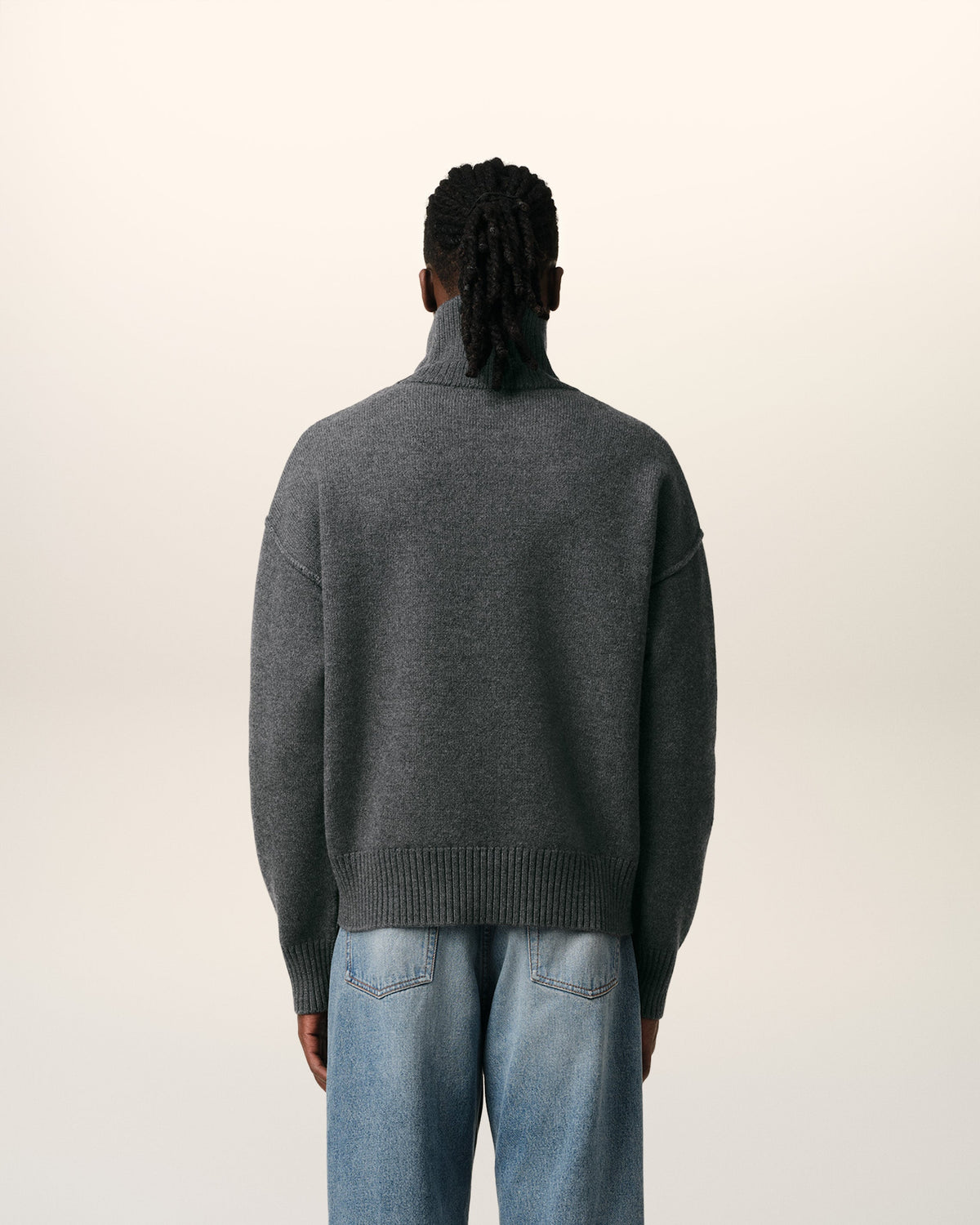 Grey Wool Ami de Coeur Sweater