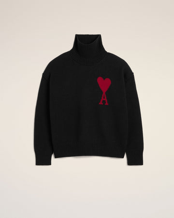 Black Wool Ami de Coeur Sweater