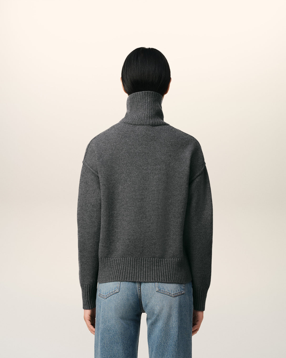 Grey Wool Ami de Coeur Sweater