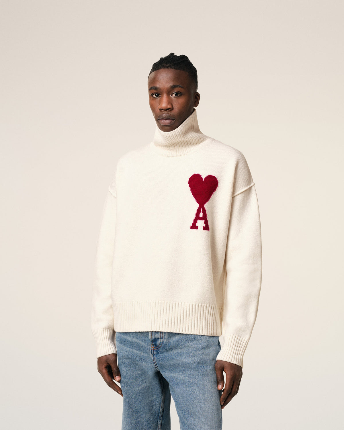 White Wool Ami de Coeur Sweater