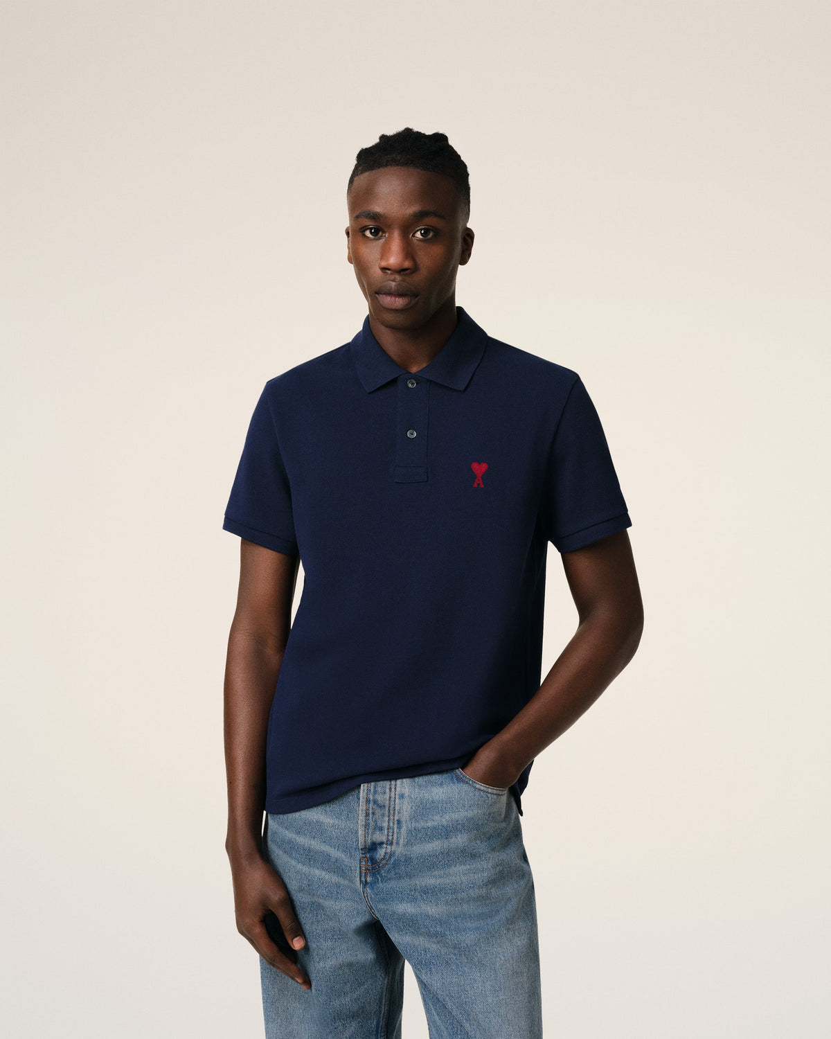 Bleu Organic Cotton Ami De Coeur Polo Shirt