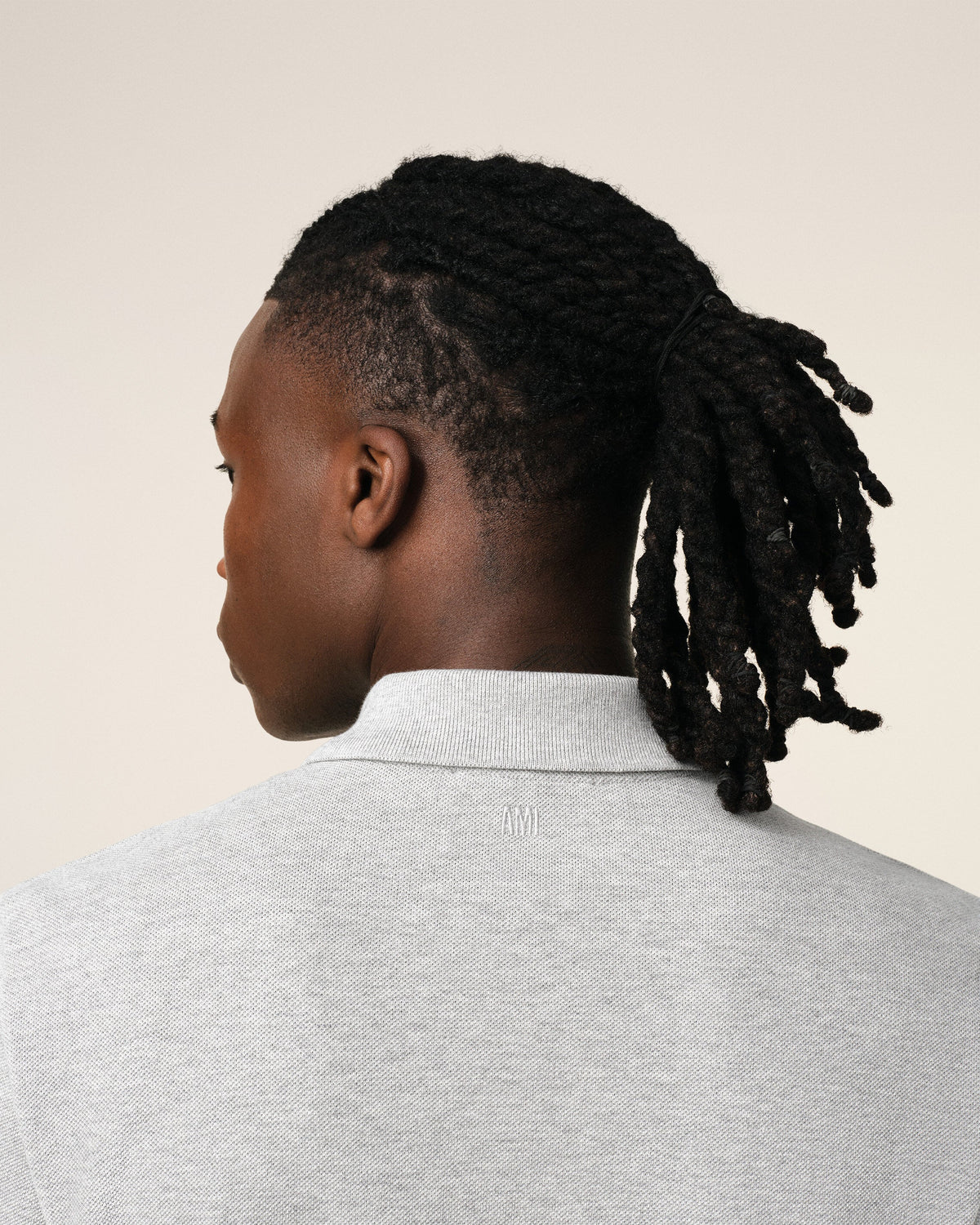 Grey Cotton Ami de Coeur Polo Shirt