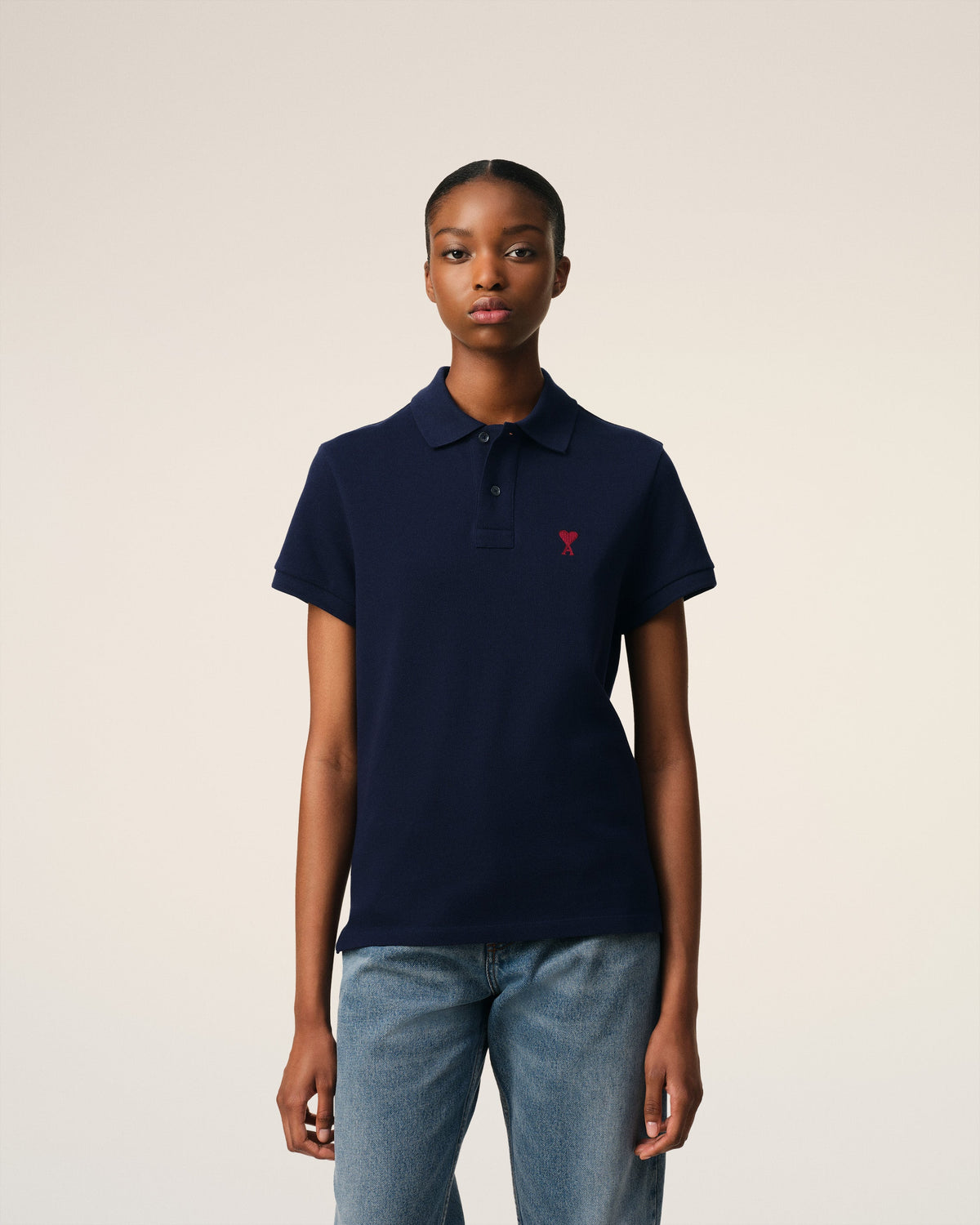 Bleu Organic Cotton Ami De Coeur Polo Shirt