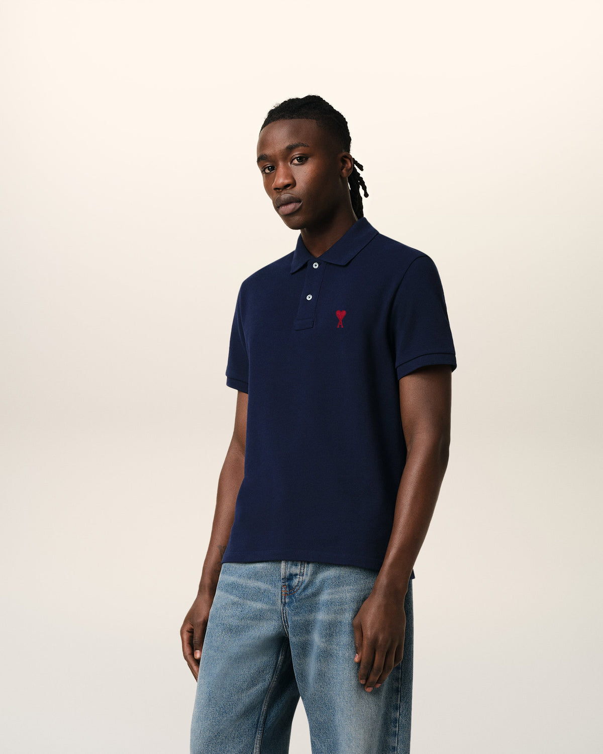 Bleu Organic Cotton Ami De Coeur Polo Shirt