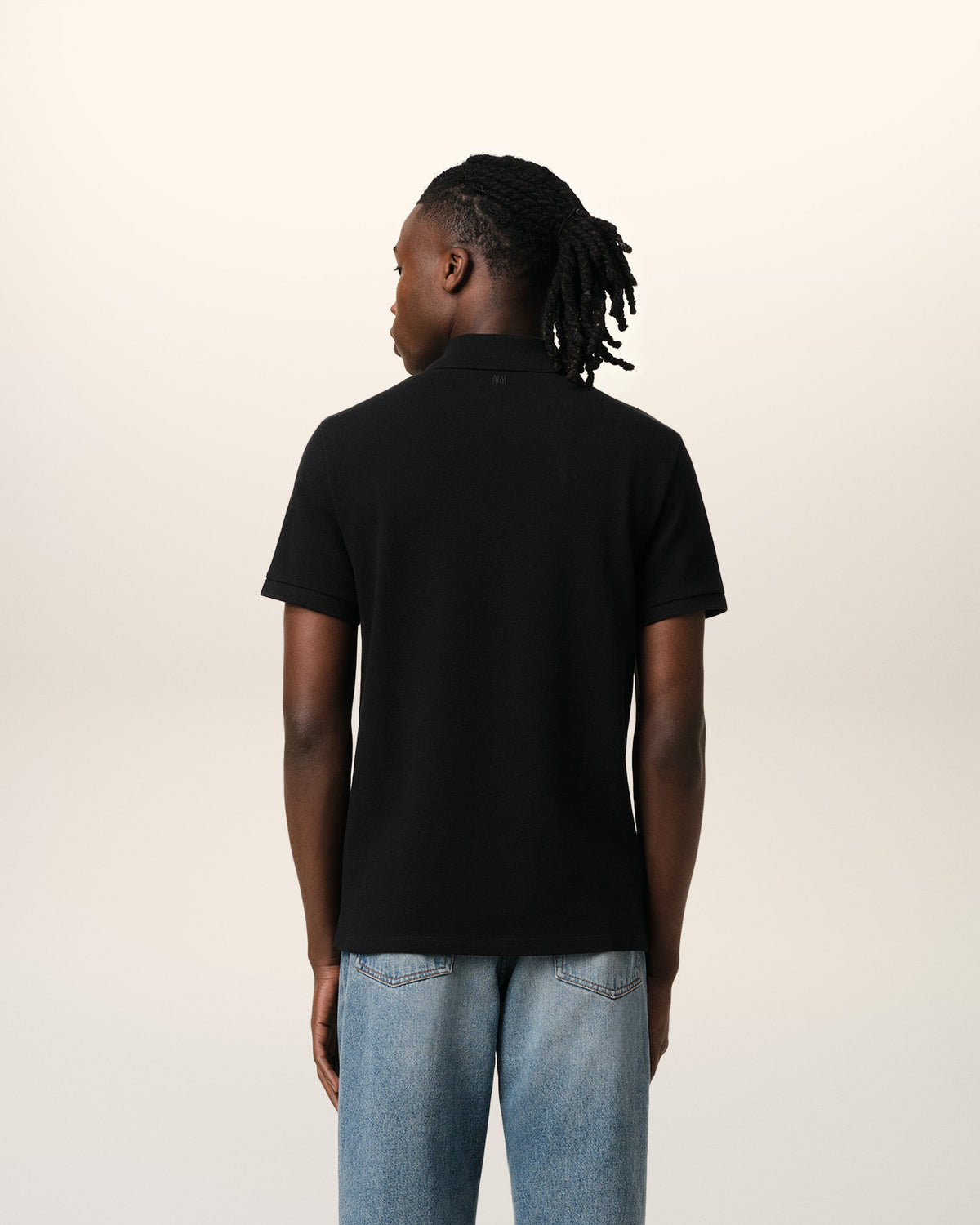 Black Organic Cotton Ami De Coeur Polo Shirt