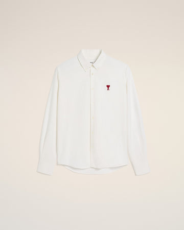 White Cotton Button Down Ami De Coeur Shirt