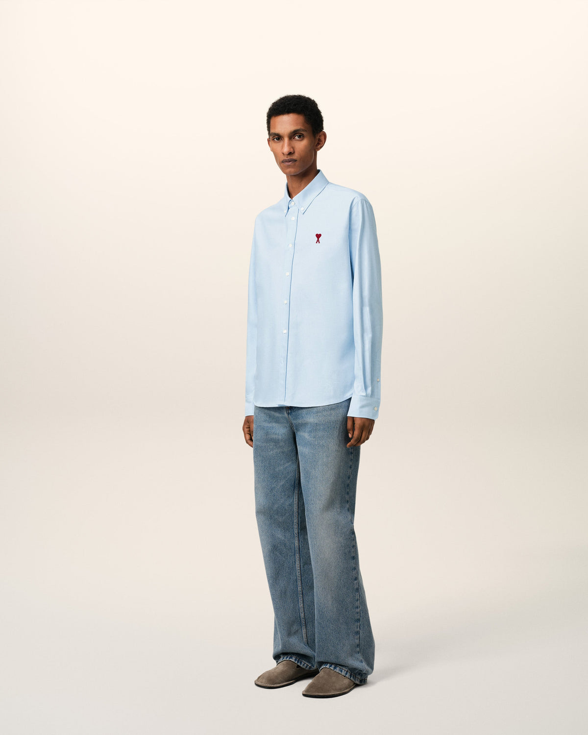 Blue Cotton Button Down Ami De Coeur Shirt