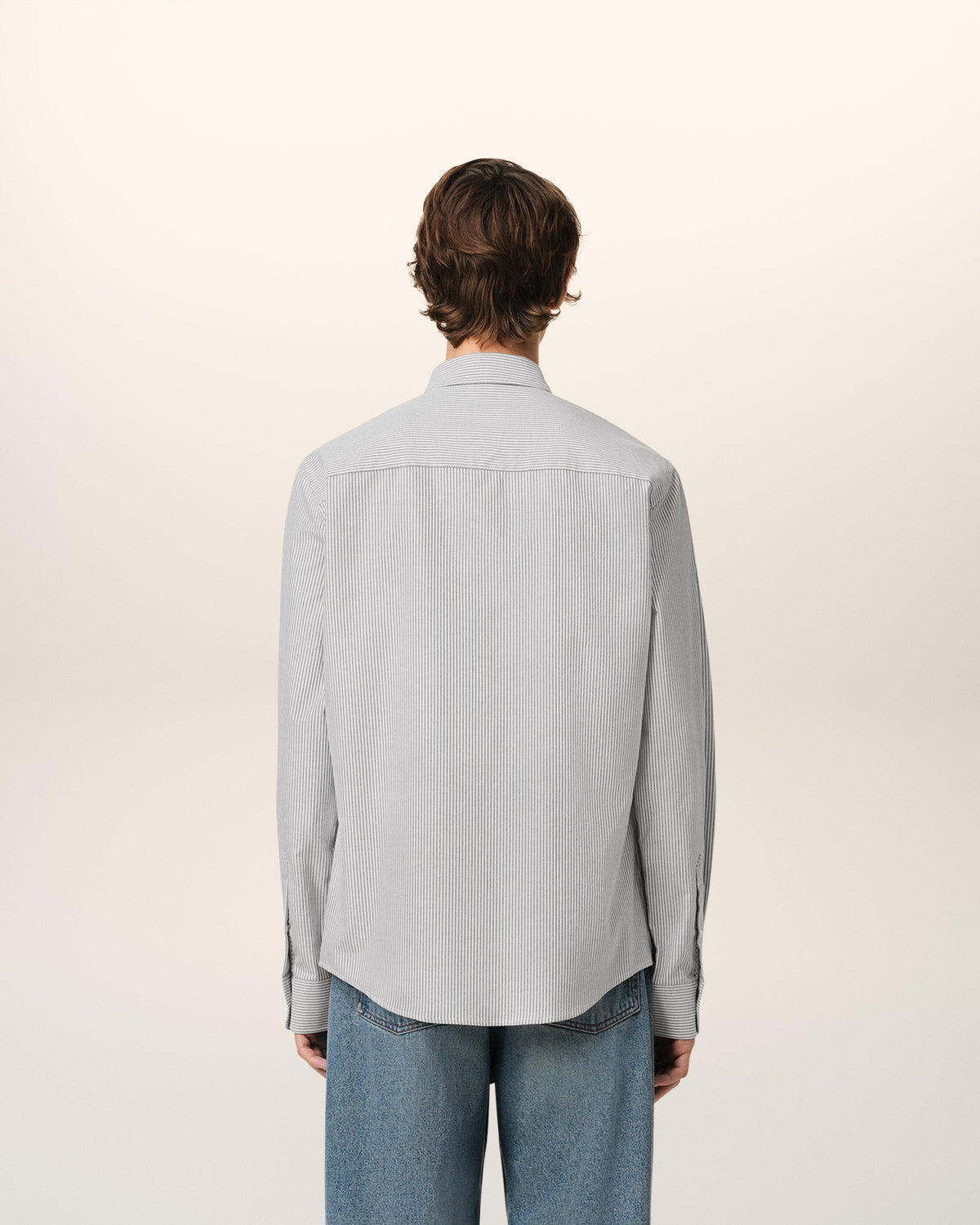 Grey Cotton Button Down Ami De Coeur Shirt