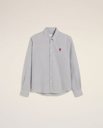 Grey Cotton Button Down Ami De Coeur Shirt