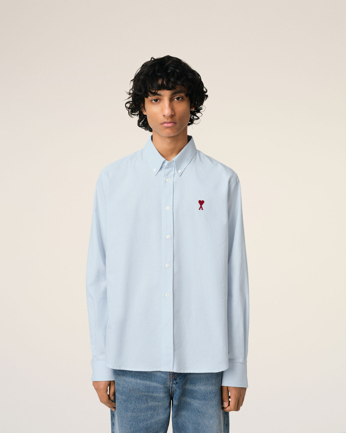 Blue Cotton Button Down Ami De Coeur Shirt