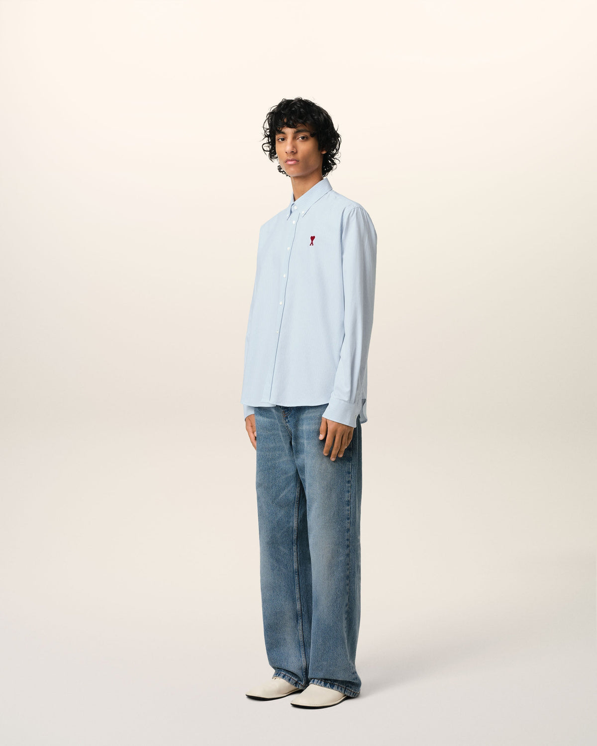 Blue Cotton Button Down Ami De Coeur Shirt