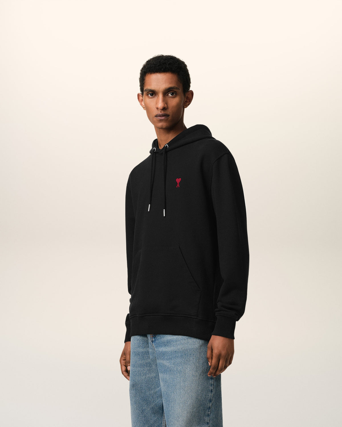 Black Organic Cotton  Ami De Coeur Hoodie