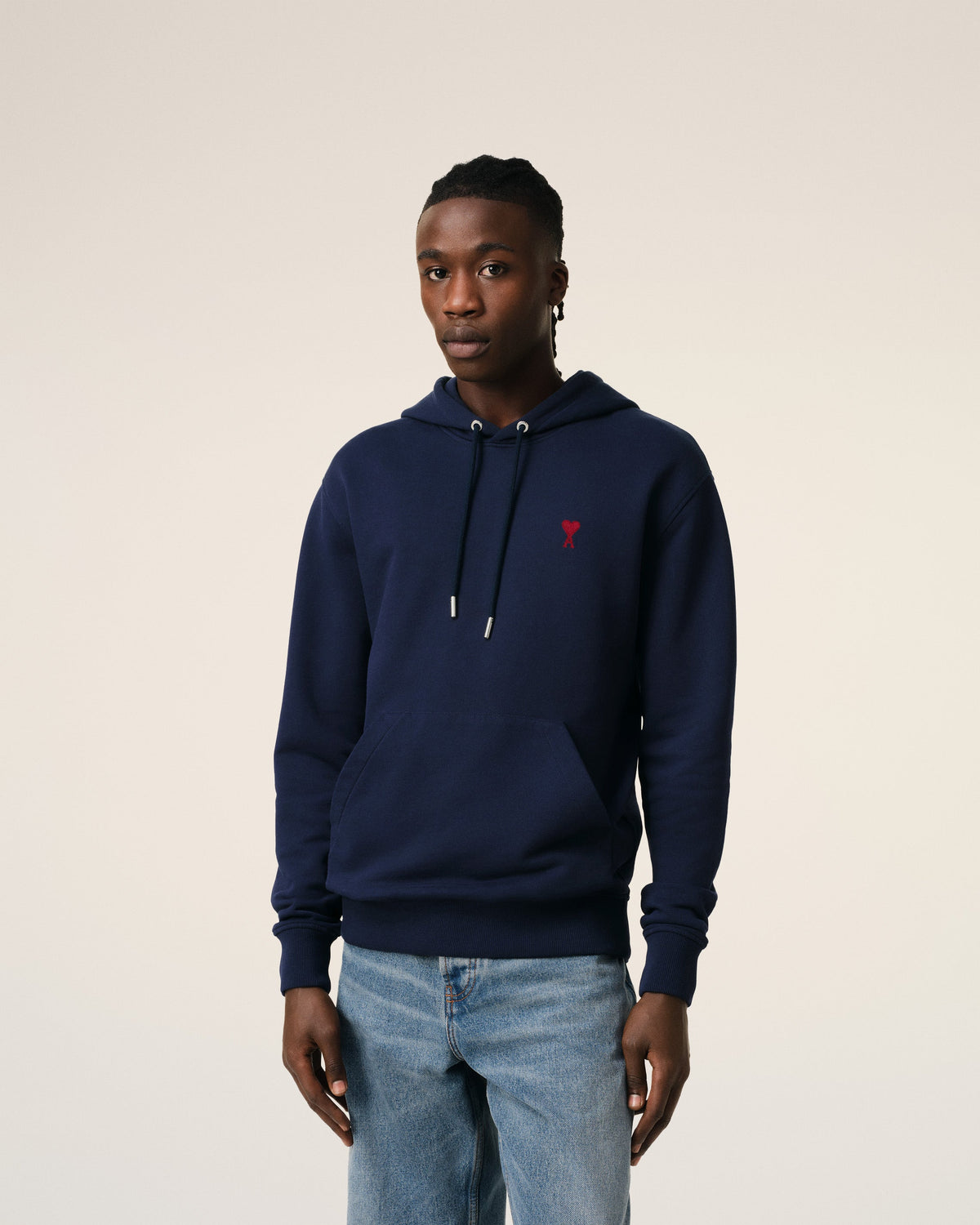 Blue Organic Cotton  Ami De Coeur Hoodie