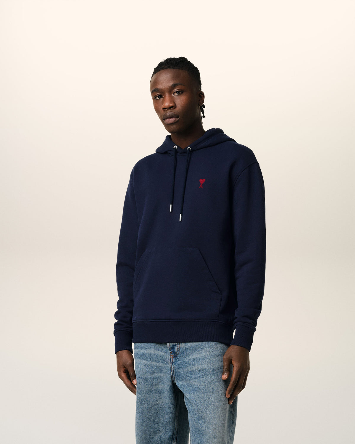 Blue Organic Cotton  Ami De Coeur Hoodie