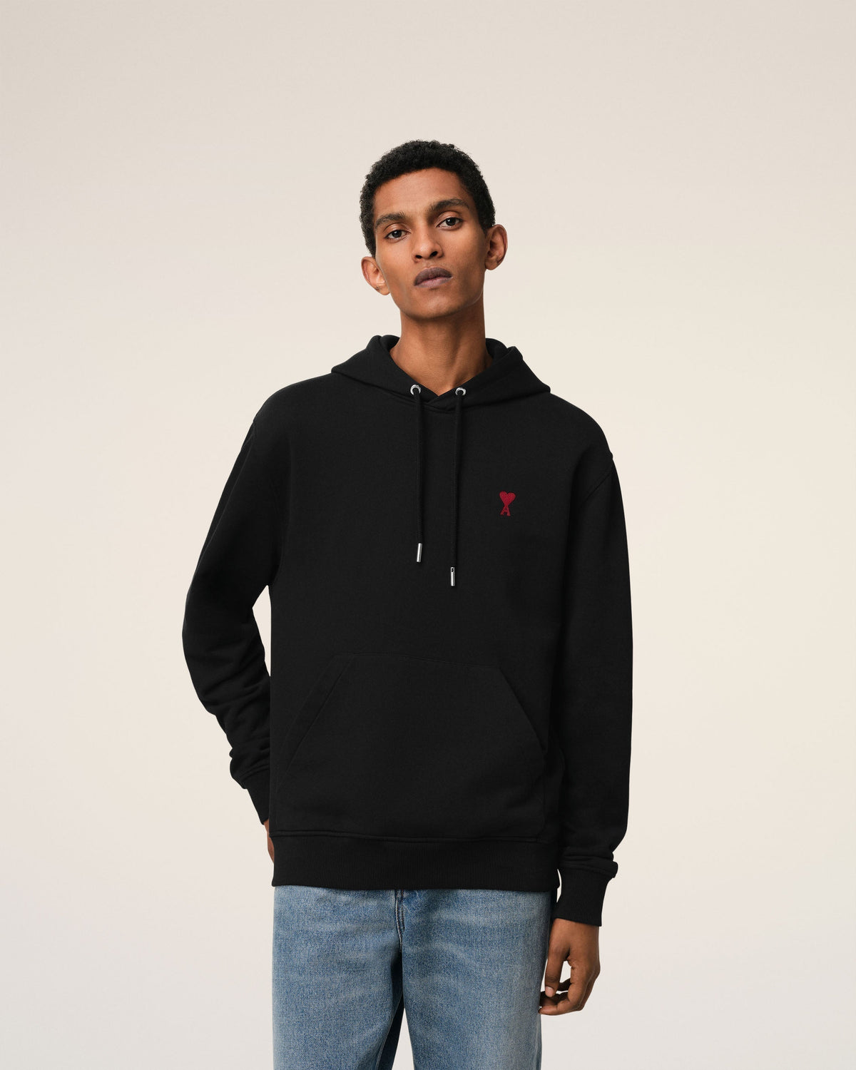 Black Organic Cotton  Ami De Coeur Hoodie