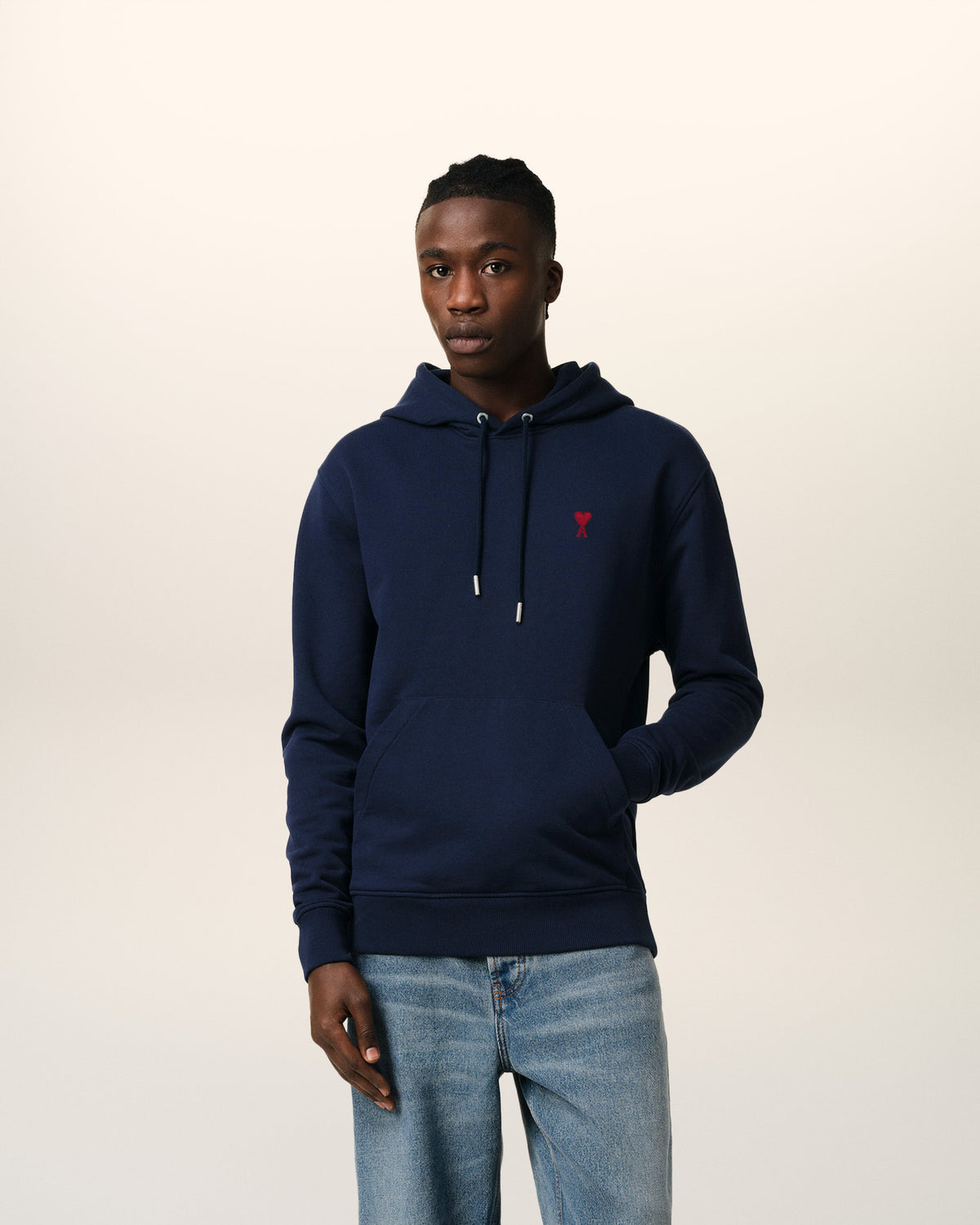 Blue Organic Cotton  Ami De Coeur Hoodie