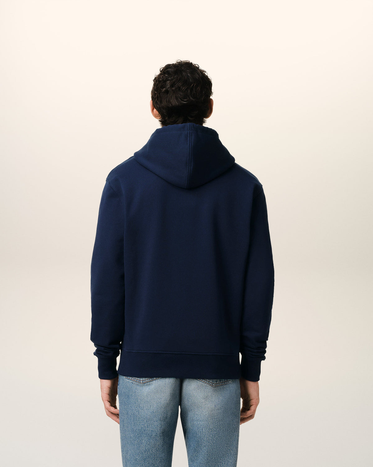 Blue Organic Cotton  Ami De Coeur Zipped Hoodie