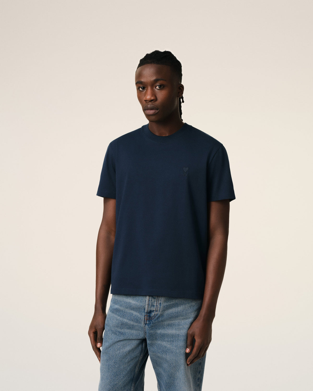 Navy Cotton Ami de Coeur T-Shirt