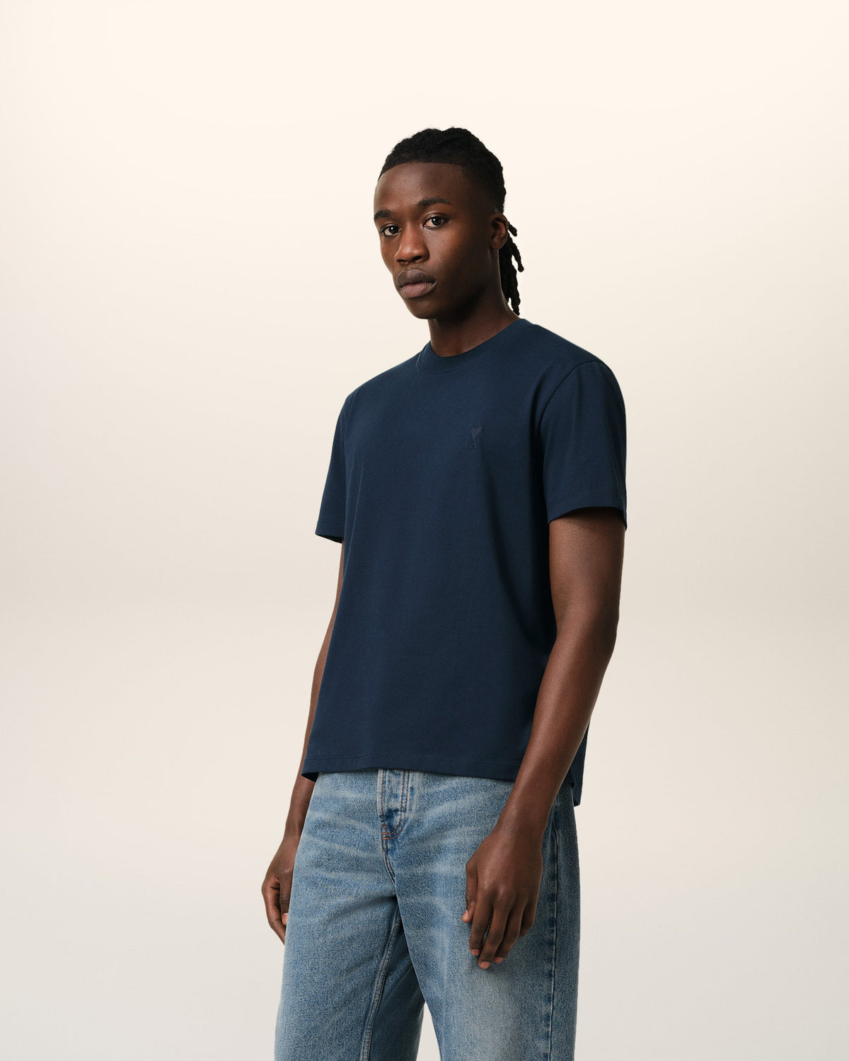 Navy Cotton Ami de Coeur T-Shirt