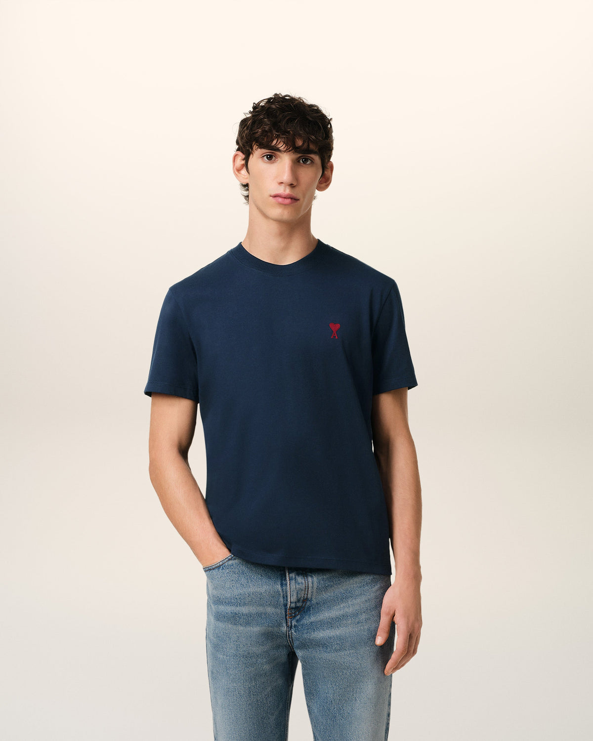Blue Organic Cotton  Ami De Coeur T-shirt