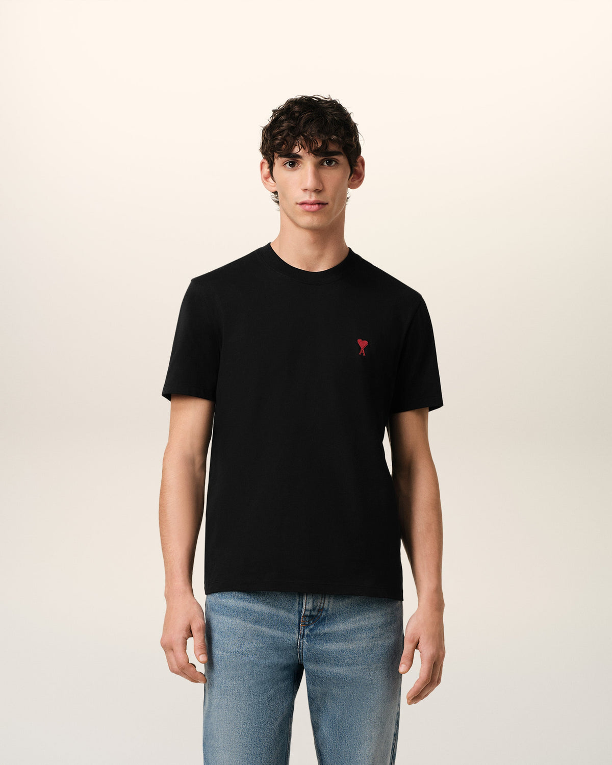 Black Organic Cotton  Ami De Coeur T-shirt