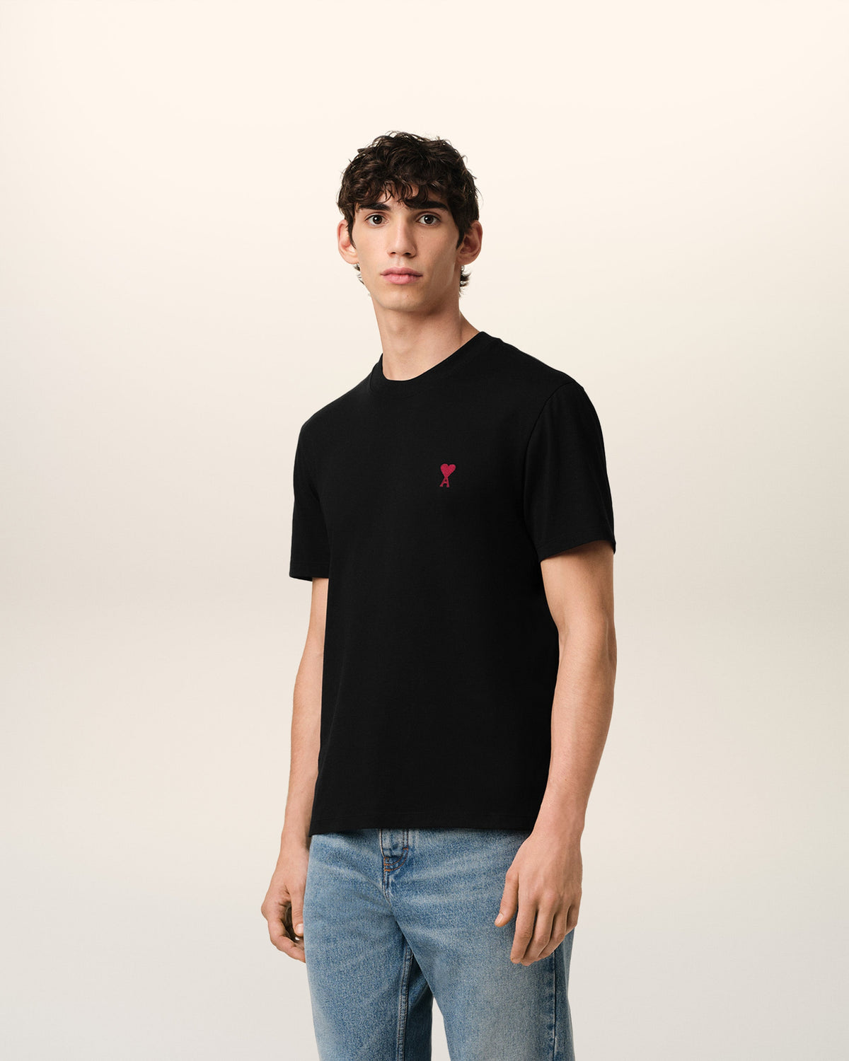 Black Organic Cotton  Ami De Coeur T-shirt