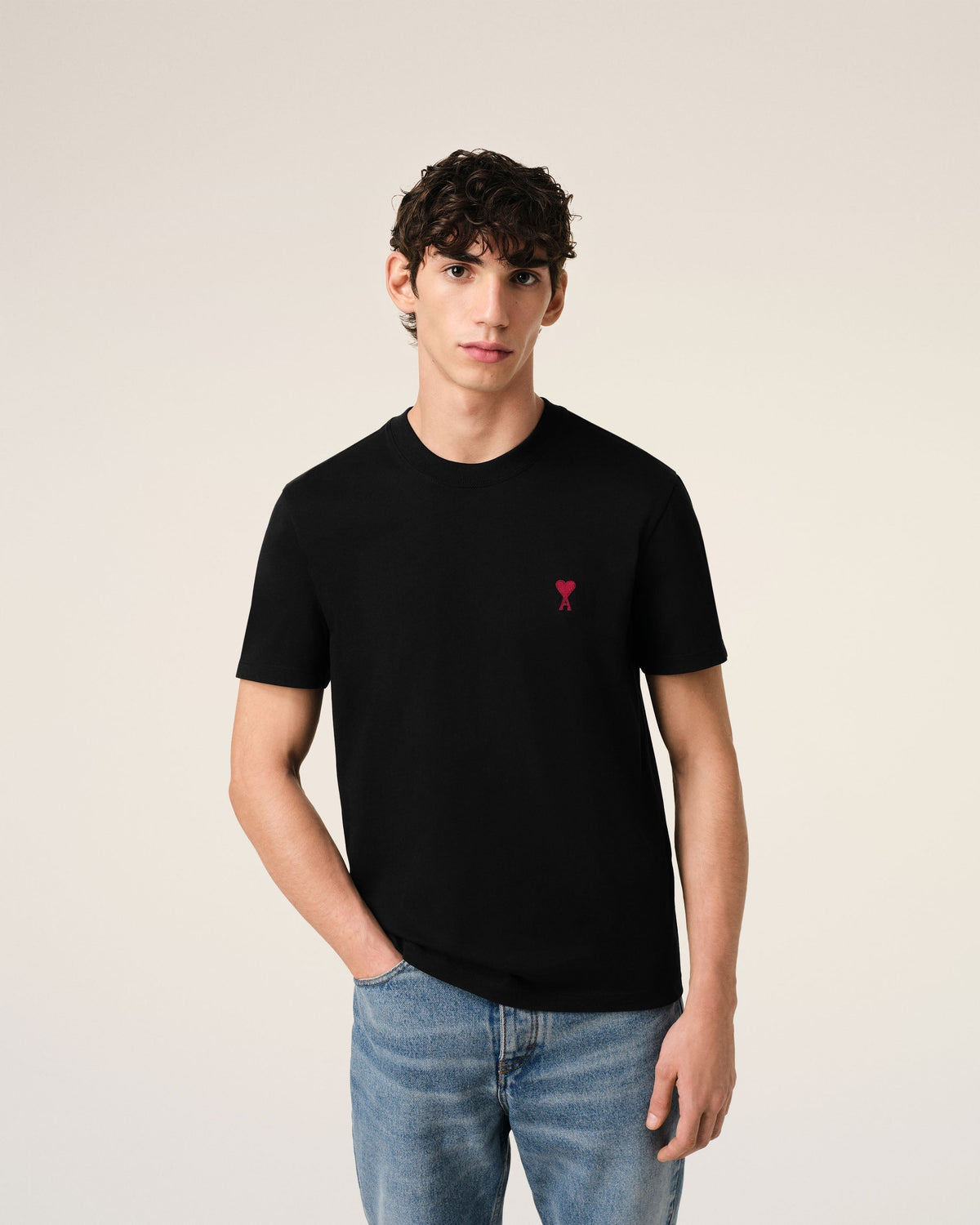 Black Organic Cotton  Ami De Coeur T-shirt